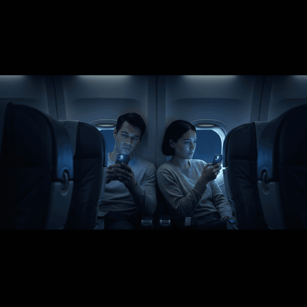 En el avión — Loothy chat sin internet